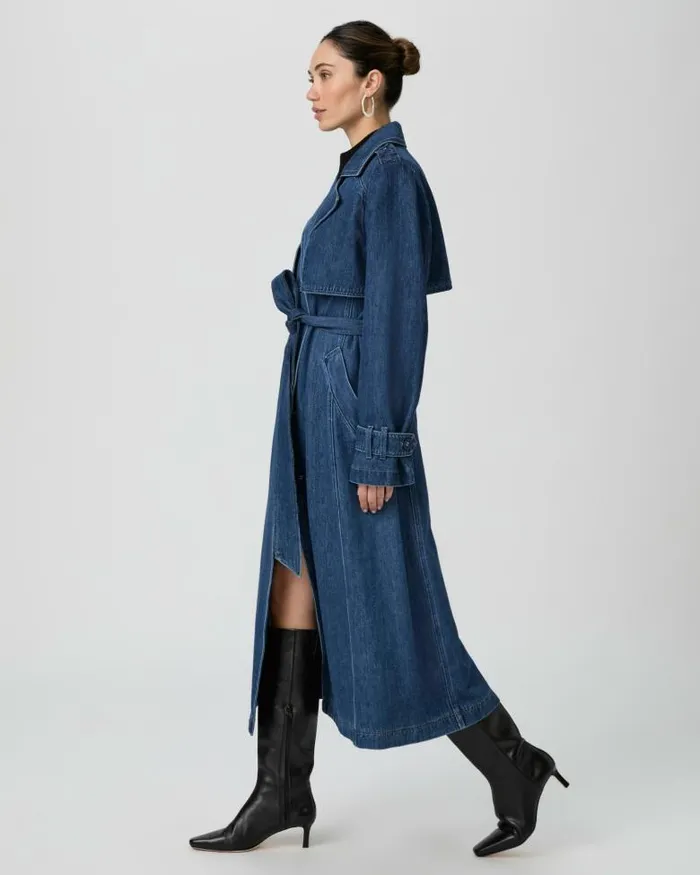 Jackets and Coats Women PAIGE Raina Denim Trench 8211 Rylie Jackets and Coats Women PAIGE Raina Denim Trench 8211 Rylie