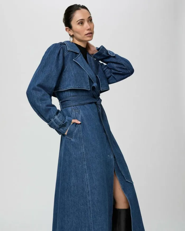 Jackets and Coats Women PAIGE Raina Denim Trench 8211 Rylie Jackets and Coats Women PAIGE Raina Denim Trench 8211 Rylie