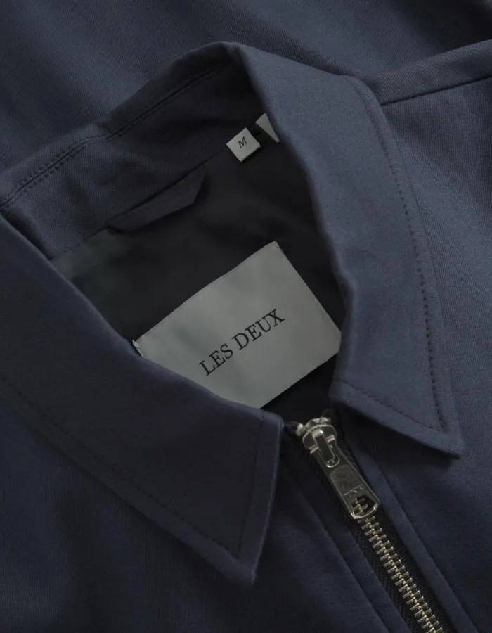 JacketsCoats Men Les Deux Como Cotton Coach Jacket 8211 Dark Navy