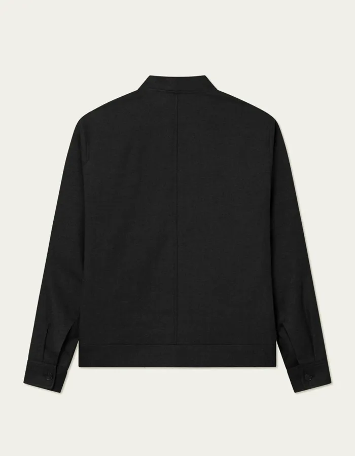 JacketsCoats Men Les Deux Como Reg Herringbone Bomber Jacket 8211 CharcoalGrey Melange