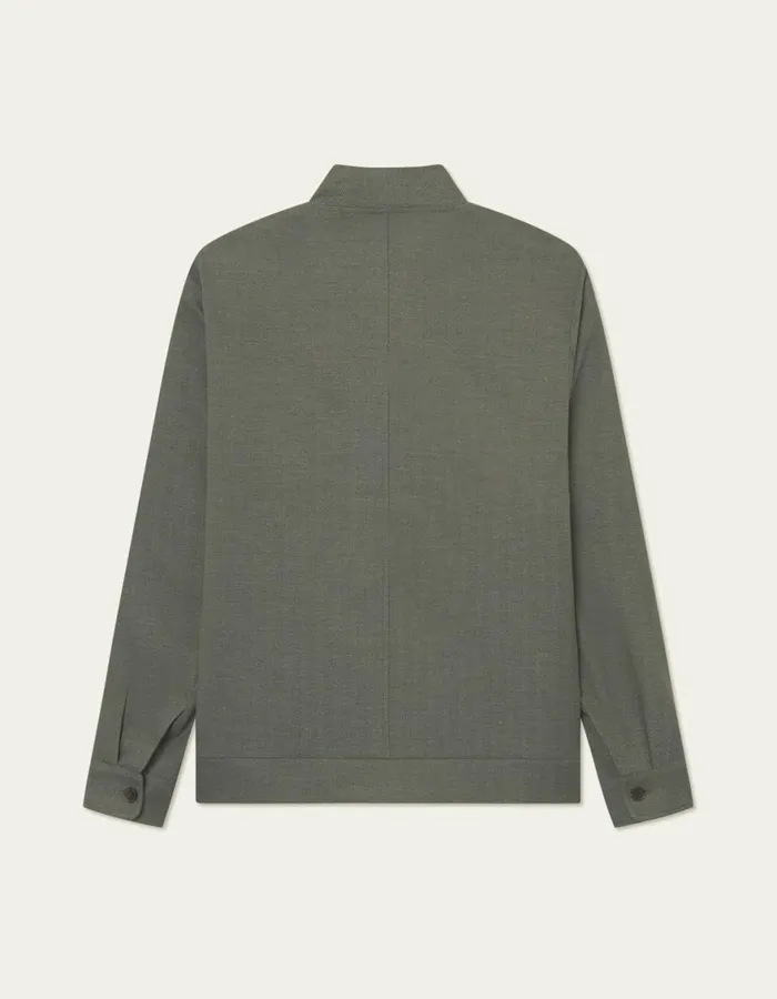 JacketsCoats Men Les Deux Como Reg Herringbone Bomber Jacket 8211 Forest GreenChive Green