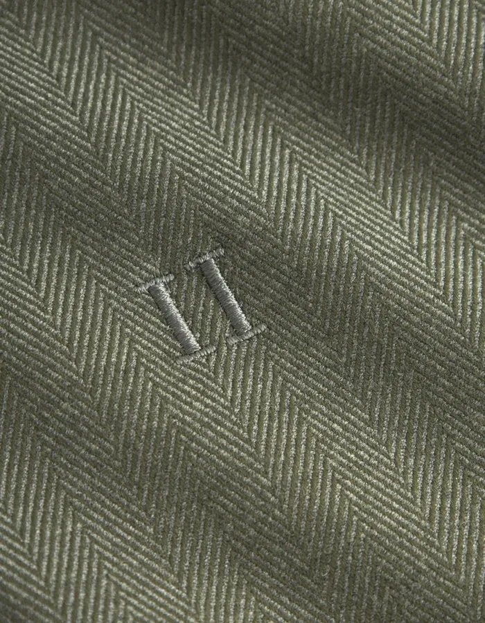 JacketsCoats Men Les Deux Como Reg Herringbone Bomber Jacket 8211 Forest GreenChive Green