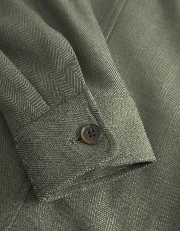 JacketsCoats Men Les Deux Como Reg Herringbone Bomber Jacket 8211 Forest GreenChive Green