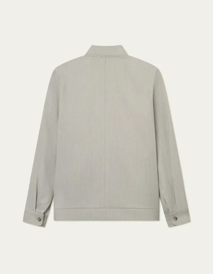 JacketsCoats Men Les Deux Como Reg Herringbone Bomber Jacket 8211 Light Grey Melange