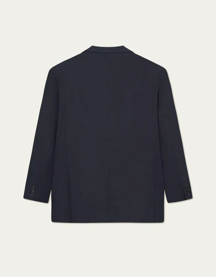 JacketsCoats Men Les Deux James Linen Blazer 8211 Dark Navy