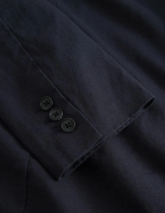 JacketsCoats Men Les Deux James Linen Blazer 8211 Dark Navy