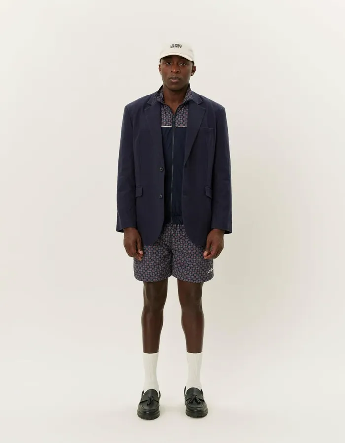 JacketsCoats Men Les Deux James Linen Blazer 8211 Dark Navy