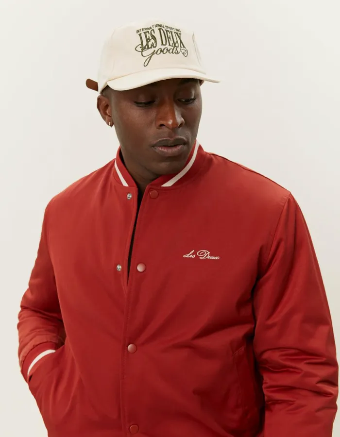 JacketsCoats Men Les Deux Les Deux Tech Varsity Jacket 8211 Bossa Nova