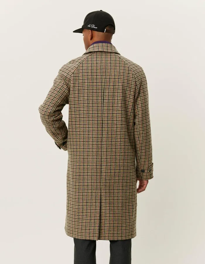 JacketsCoats Men Les Deux Michael Houndstooth Wool Coat 30 8211 Warm SandBlack