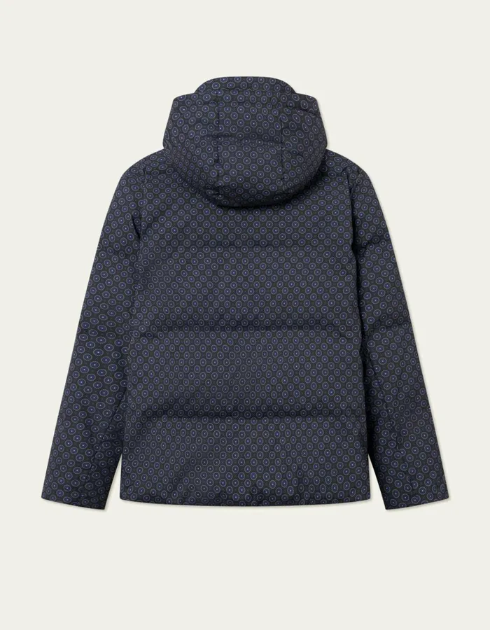 JacketsCoats Men Les Deux Montreal AOP Puffer Jacket 8211 BlackBlueprint