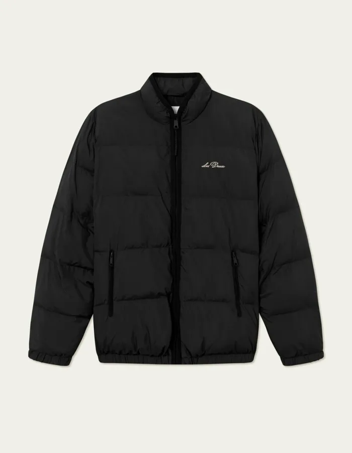 JacketsCoats Men Les Deux Newport Padded Jacket 8211 BlackBlack