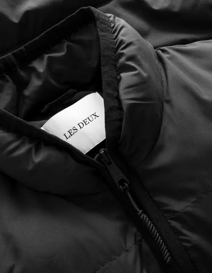 JacketsCoats Men Les Deux Newport Padded Jacket 8211 BlackBlack