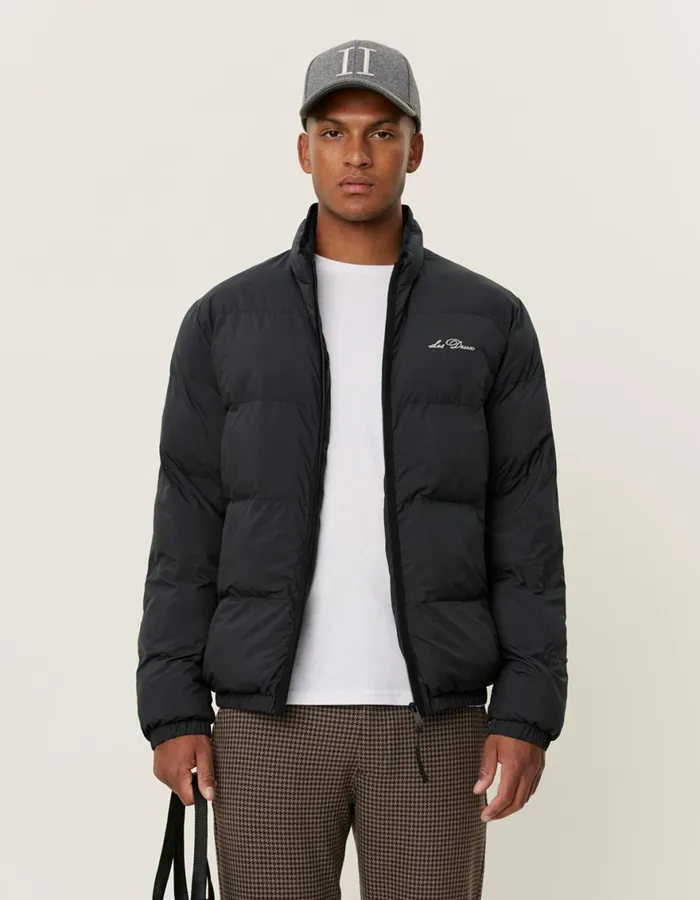 JacketsCoats Men Les Deux Newport Padded Jacket 8211 BlackBlack