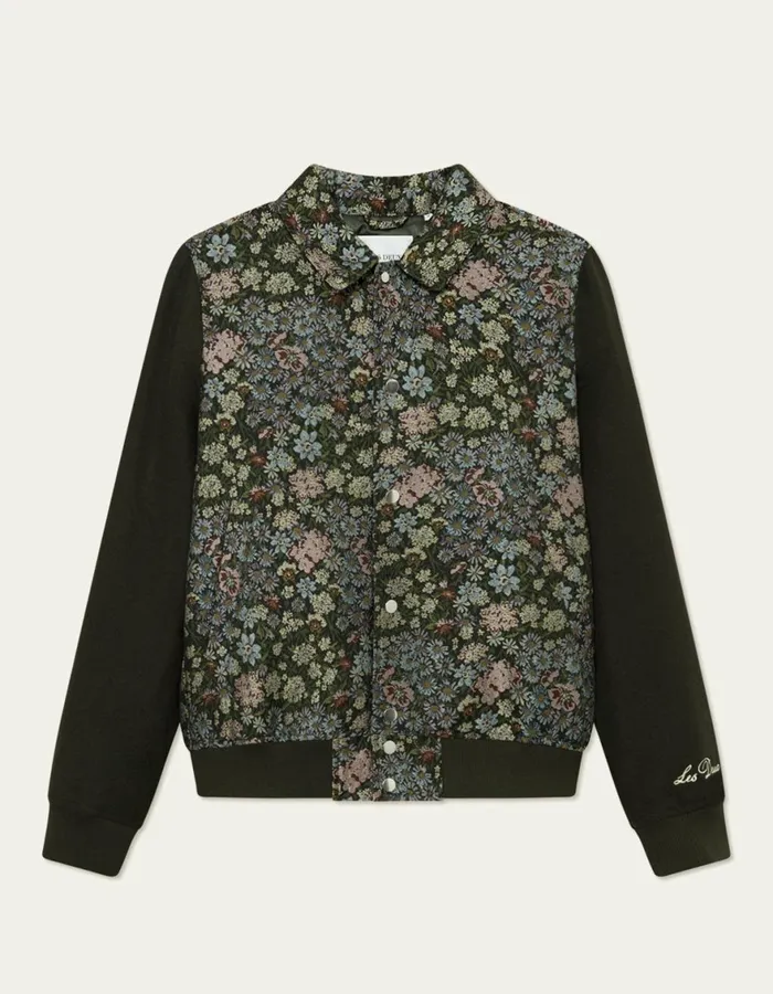 JacketsCoats Men Les Deux Noah Jacquard Varsity Jacket 8211 RosinChive Green