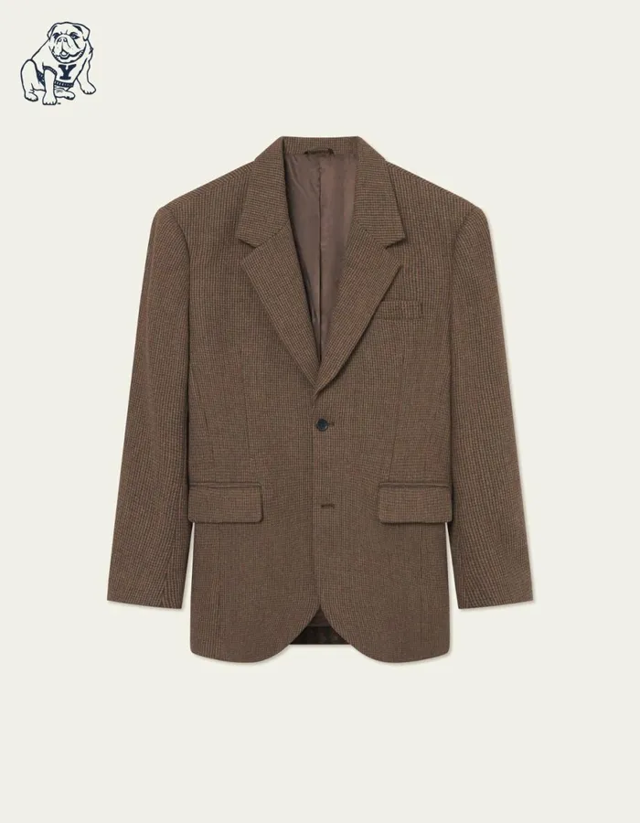 JacketsCoats Men Les Deux Yale Tweed Blazer 8211 Dark Sand