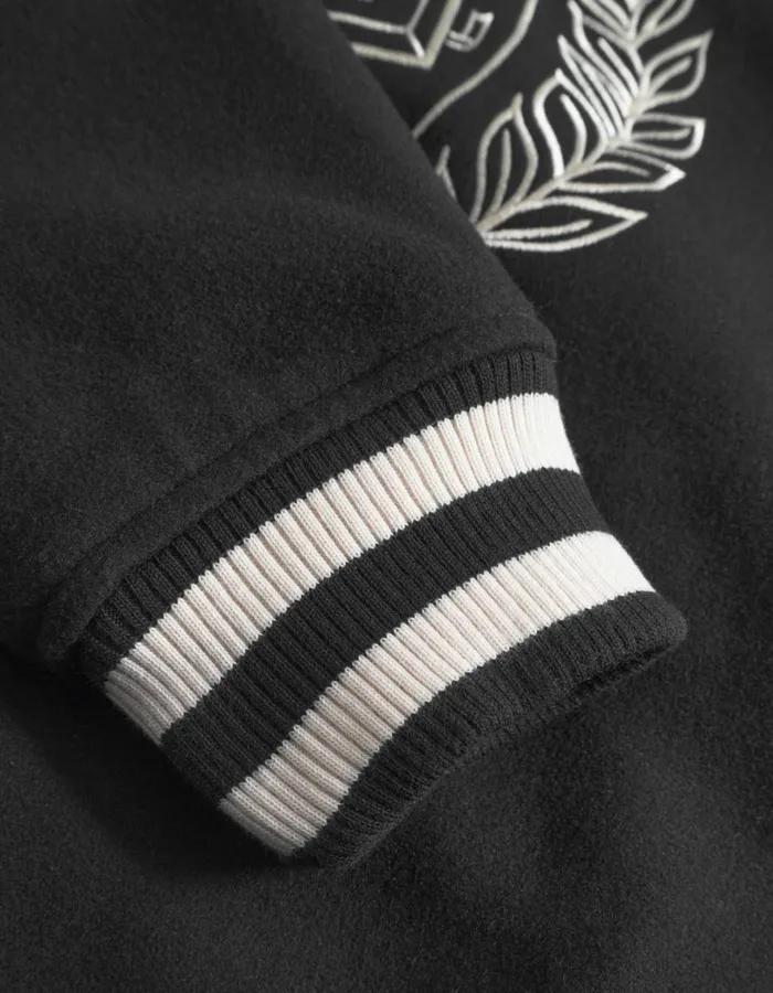 JacketsCoats Men Les Deux Yale Wool Varsity Jacket 8211 BlackBlack