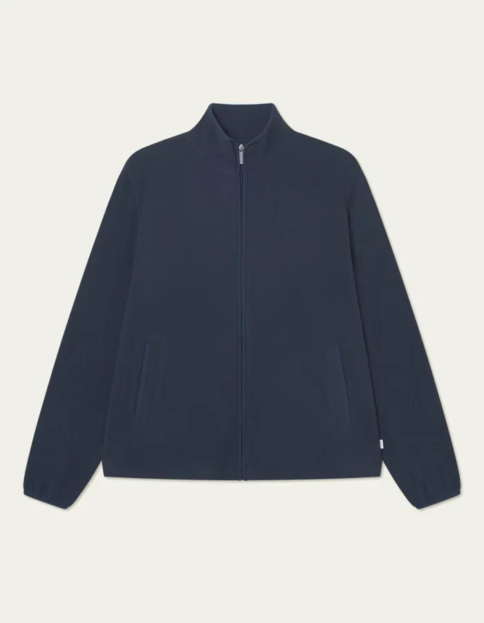 JacketsCoats Men Les Deux Zipper Fleece Jacket 8211 Dark Navy