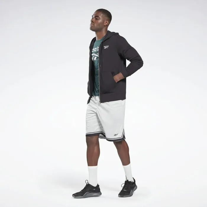Jackets Mens Reebok Identity ZipUp Hoodie Black
