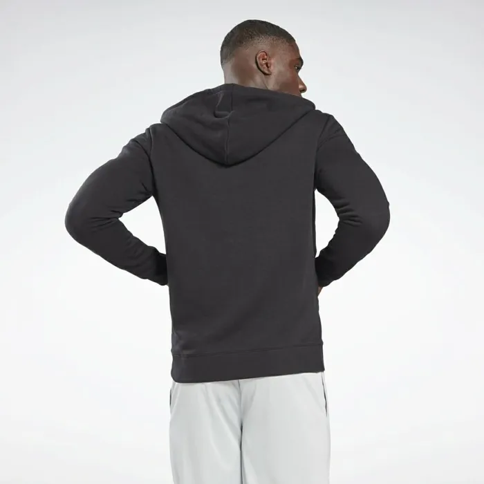 Jackets Mens Reebok Identity ZipUp Hoodie Black
