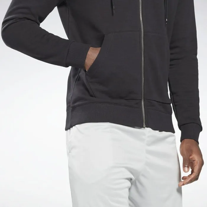 Jackets Mens Reebok Identity ZipUp Hoodie Black