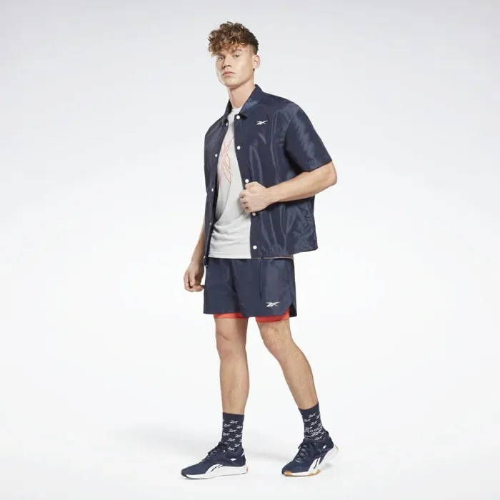 Jackets Mens Reebok MYT Coaches Jacket Vector Navy