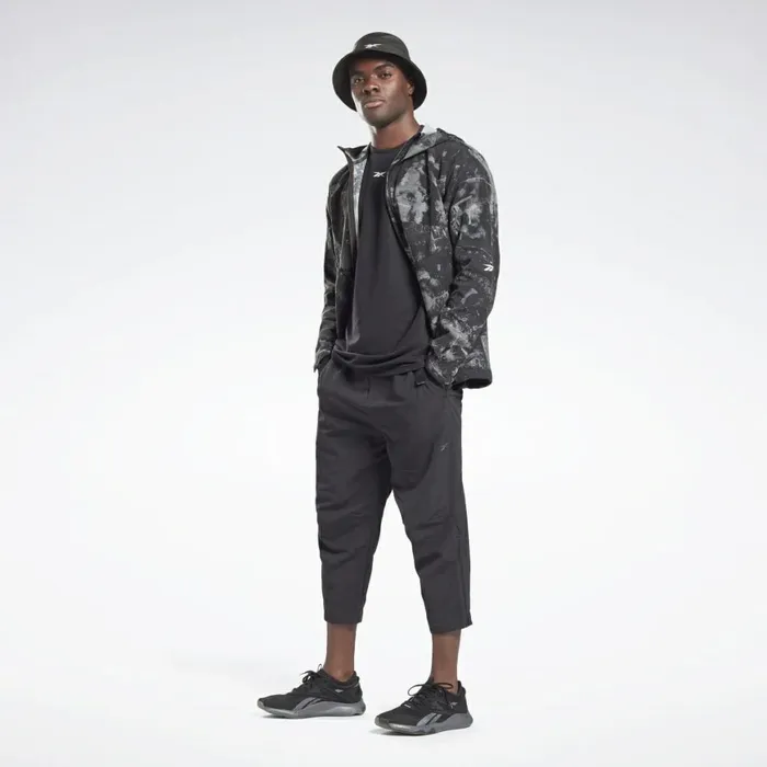 Jackets Mens Reebok Printed Utility Jacket Black