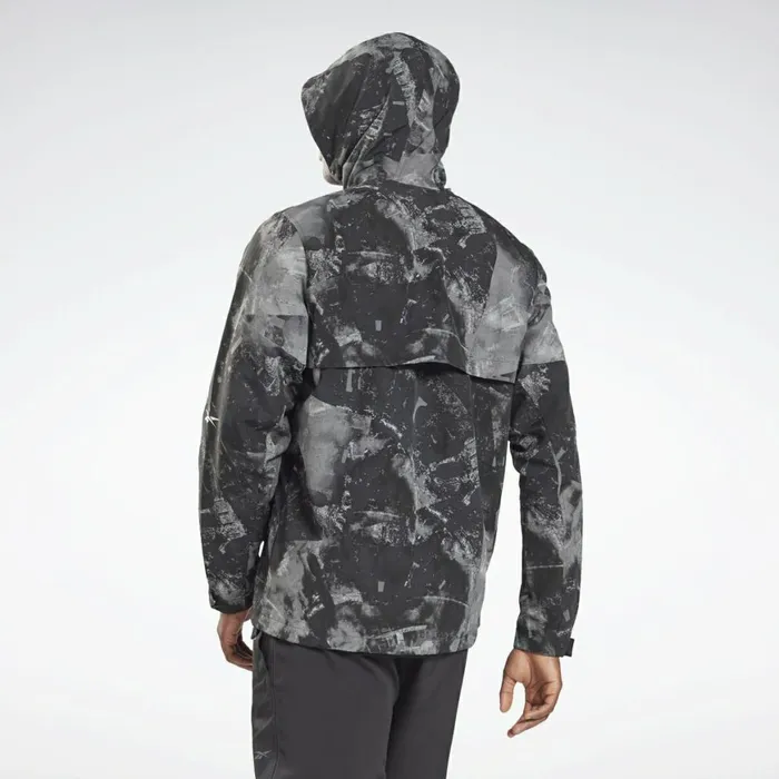 Jackets Mens Reebok Printed Utility Jacket Black