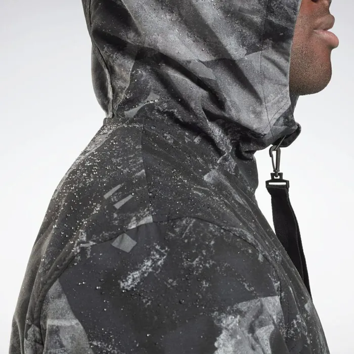 Jackets Mens Reebok Printed Utility Jacket Black
