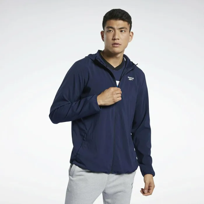 Jackets Mens Reebok Training Essentials Jacket Vector Navy