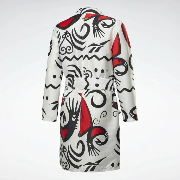 Jackets MensWomens Reebok By Pyer Moss Mesh Allover Print Sankofa Duster White