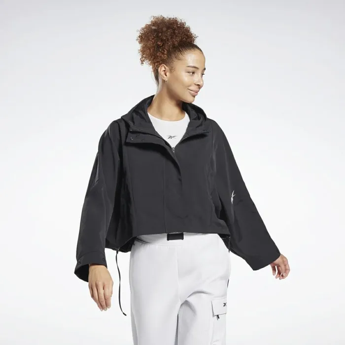 Jackets Womens Reebok Layering Woven Jacket Black