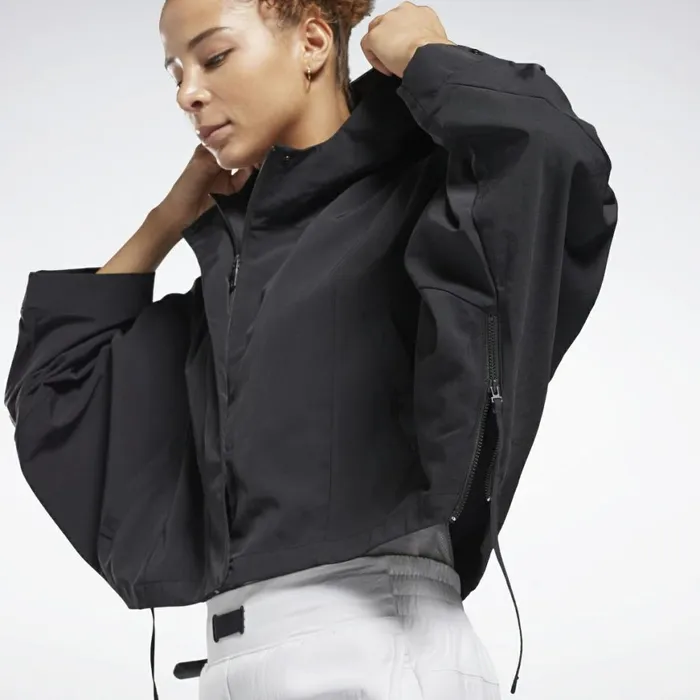 Jackets Womens Reebok Layering Woven Jacket Black
