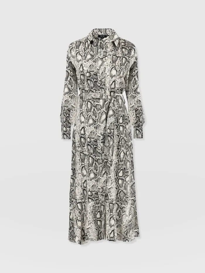 Jacqueline Shirt Dress 8211 Cream Snake Cream Snake Women Saint And Sofia Dresses