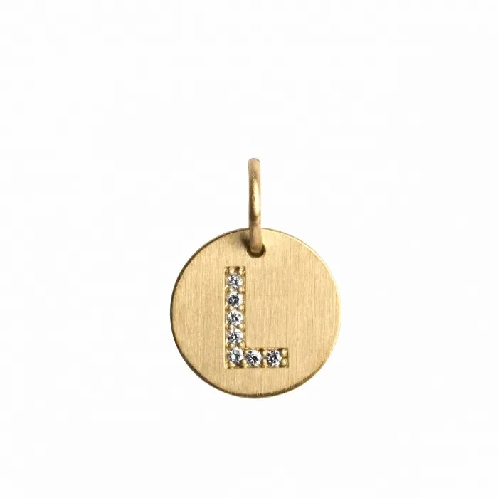 Jane Knig Gold Pendants Women Lovetag Pendant With Diamonds L