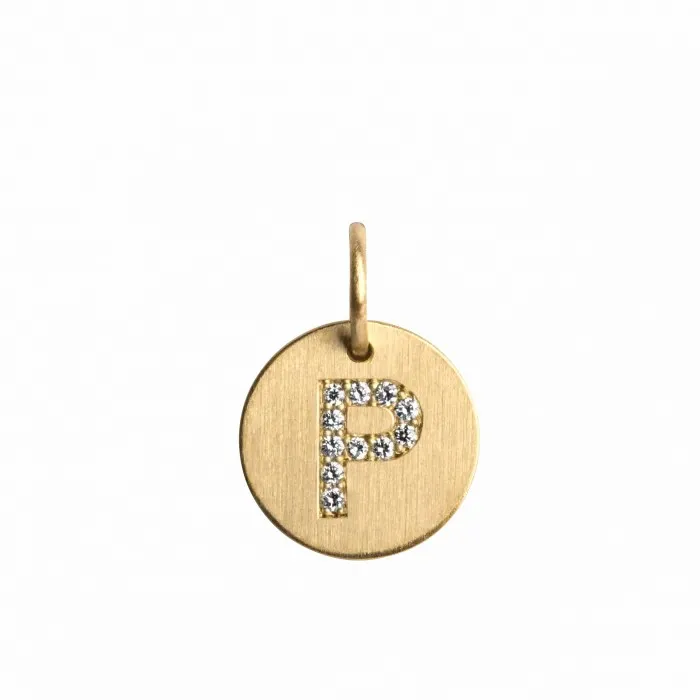 Jane Knig Gold Pendants Women Lovetag Pendant With Diamonds P