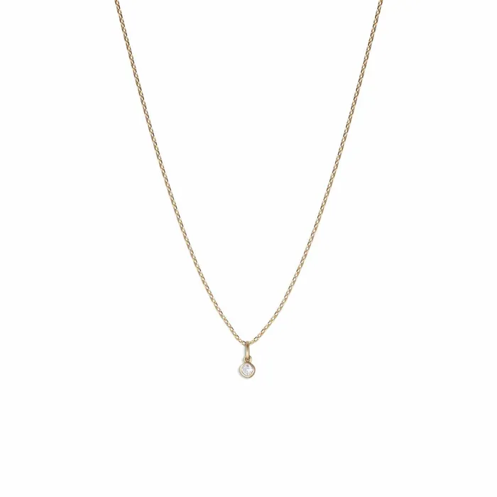 Jane Knig Gold Pendants Women Vedhng I 14 Karat Guld Med Cushion Slebet Diamant