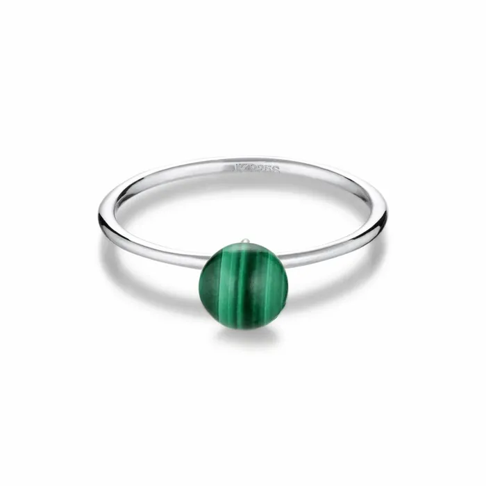 Jane Knig Silver Rings Women Bermuda Malachite Ring