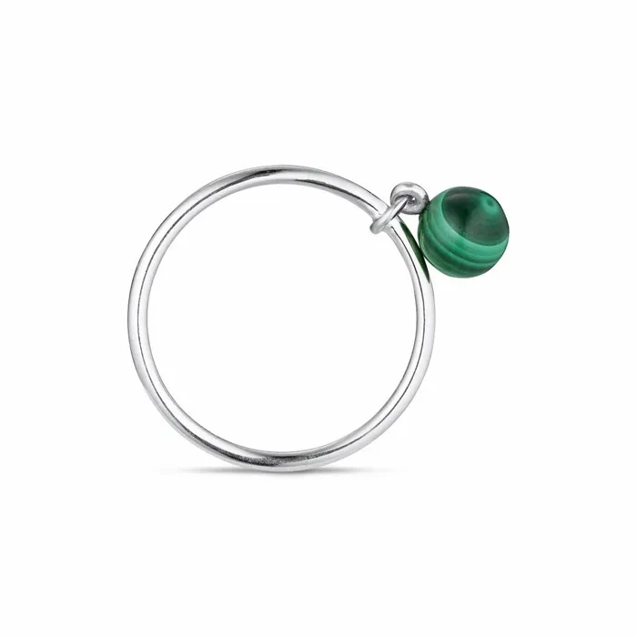 Jane Knig Silver Rings Women Bermuda Malachite Ring