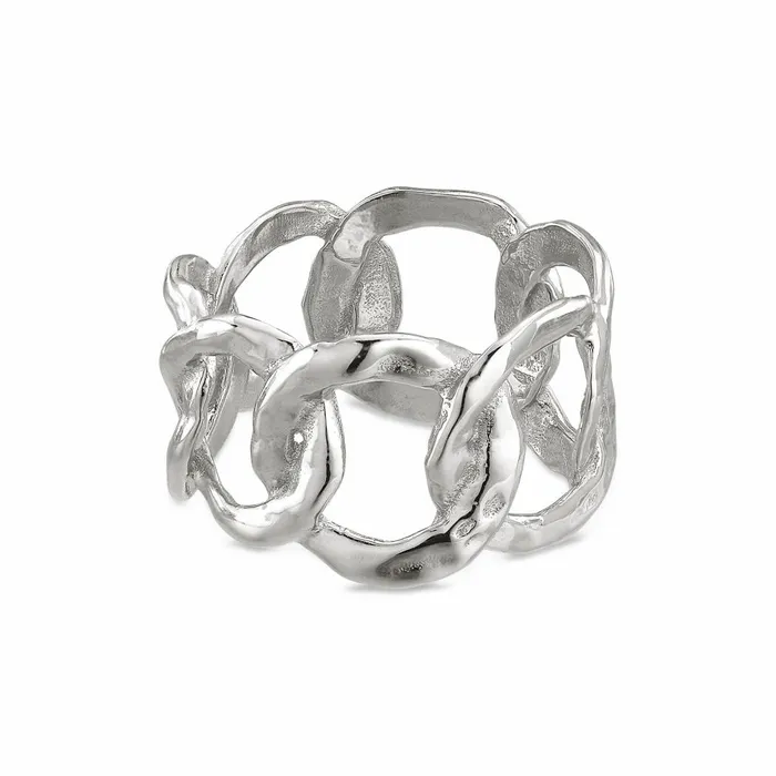 Jane Knig Silver Rings Women Big Space Link Ring