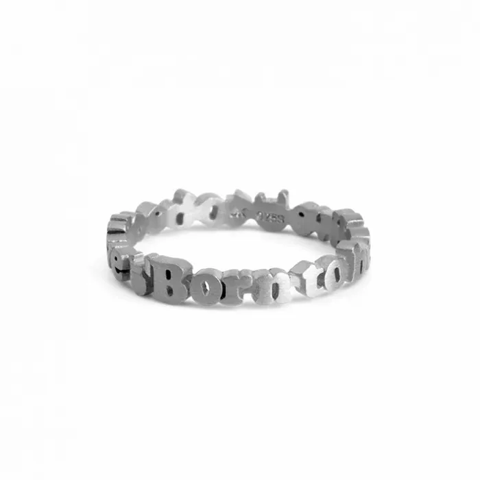 Jane Knig Silver Rings Women Born To Be Alive Ring