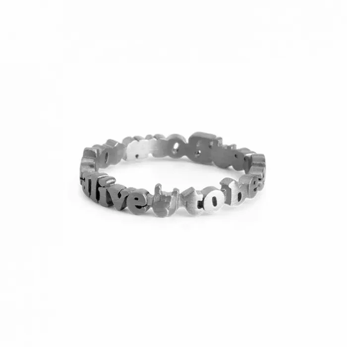 Jane Knig Silver Rings Women Born To Be Alive Ring