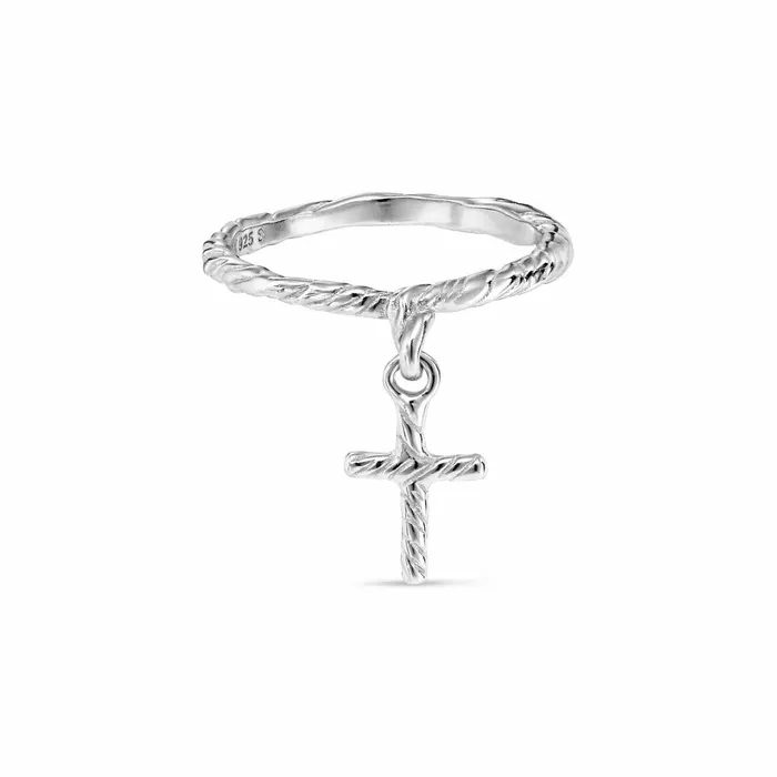 Jane Knig Silver Rings Women Cross Ring