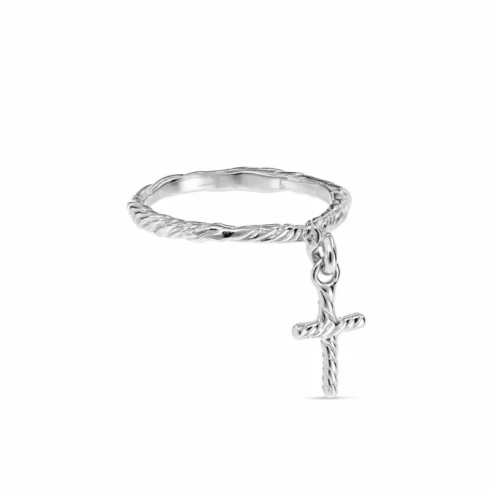 Jane Knig Silver Rings Women Cross Ring