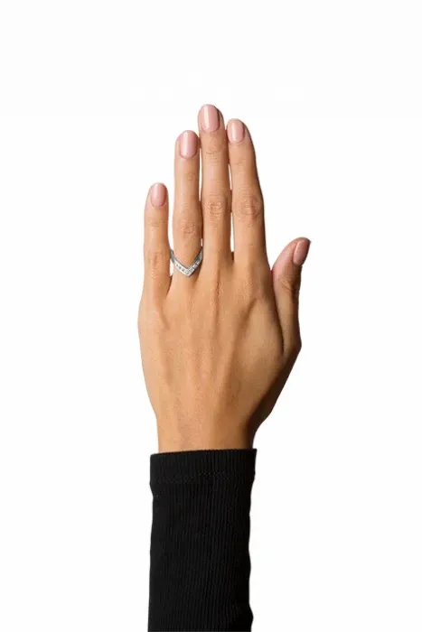 Jane Knig Silver Rings Women Diamond V Ring