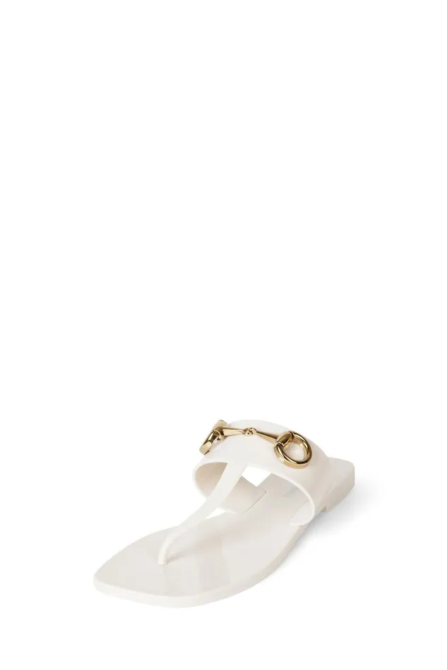 Jeffrey Campbell ALILBIT Cream Shiny Women Flat