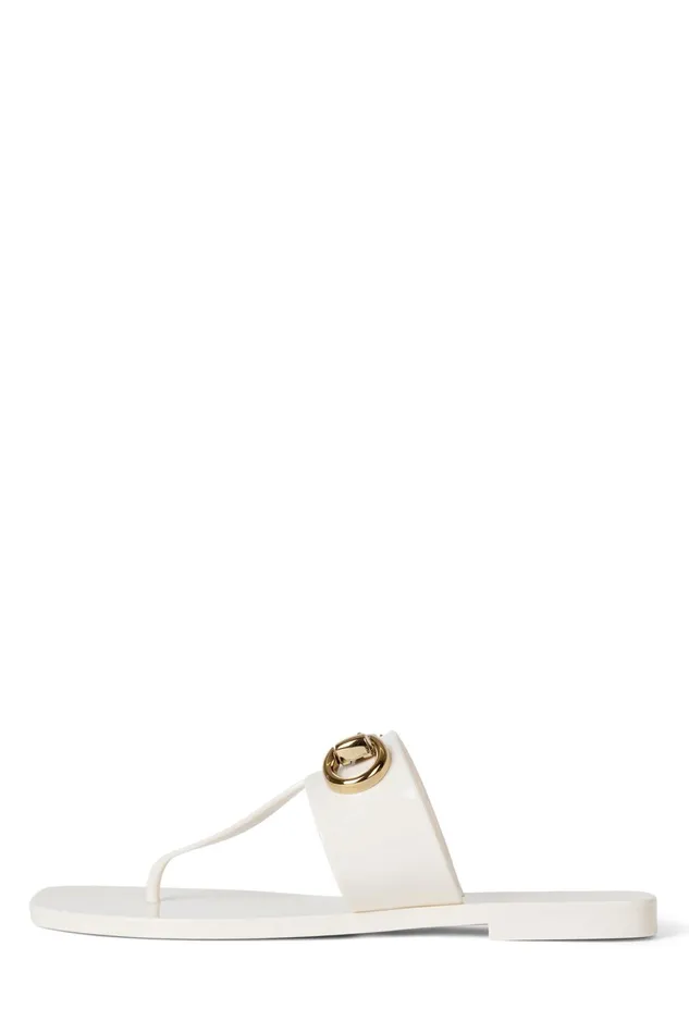 Jeffrey Campbell ALILBIT Cream Shiny Women Sandals Under 100