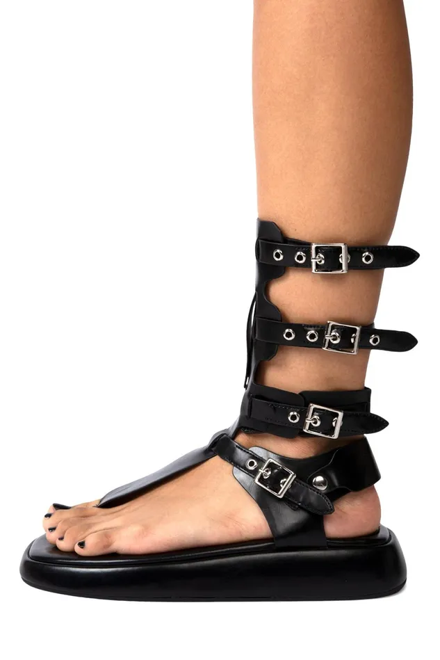 Jeffrey Campbell AMOZONIA Black Women Flat