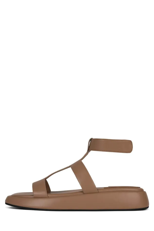 Jeffrey Campbell BOLO Dark Natural Women Flat