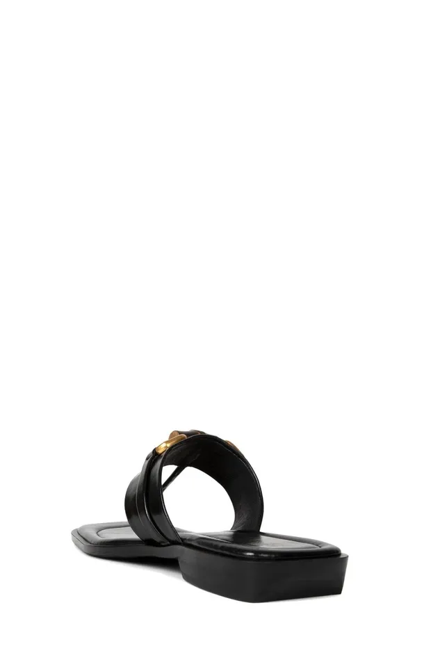 Jeffrey Campbell BORABORA Black Gold Women Flat