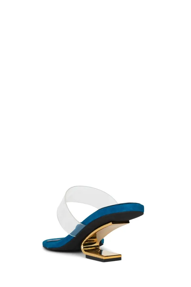 Jeffrey Campbell CALCULATE Fuchsia Suede Gold Women Heel